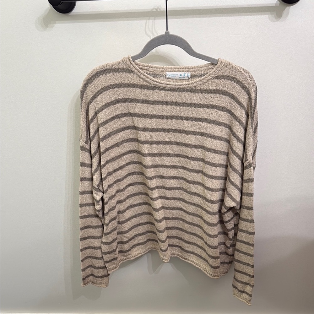 Striped Beige and Brown Sweater